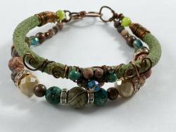 Two Strand Leather Bracelet by Vicki Davis