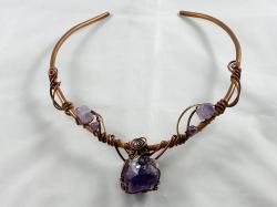 Raw Amethyst Choker by Vicki Davis