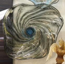 Large Glass  Dichromatic Spinner by Aaron Tate