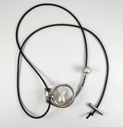 Baroque Pearl and Sterling Silver Necklace w/ 14k by Fred Tate