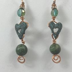 Turquoise Heart earrings by Vicki Davis