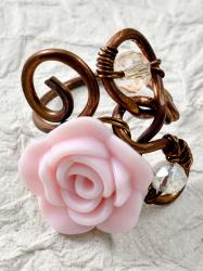 LG PINK ROSE RING by Vicki Davis