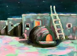 Taos at Night by Patsy Walton
