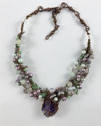 Crocheted necklace by Vicki Davis