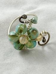 Blue Flower ring by Vicki Davis
