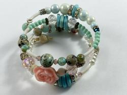 Pink Rose Bracelet by Vicki Davis