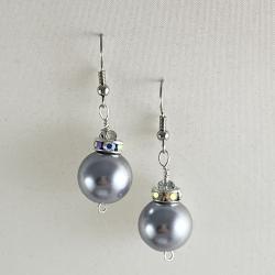 Silver Christmas balls by Vicki Davis