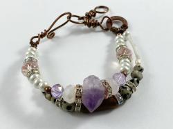 Two Strand Amethyst Bracelet by Vicki Davis