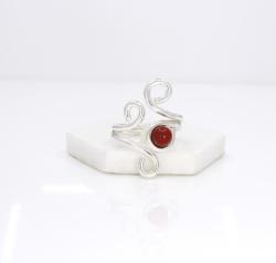 Red Jasper Swirl Ring by Sherri Lane
