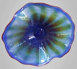 Blue with Orange Red Rim Spinner by Ron and Chris Marrs