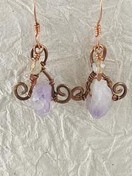 Amethyst Curly earrings by Vicki Davis