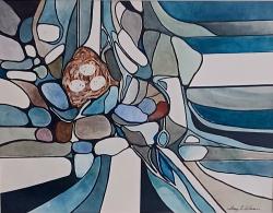 Nesting Series #2 - Blue Stones by Barry L. Selman