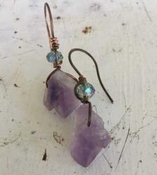 Amethyst Earrings by Vicki Davis