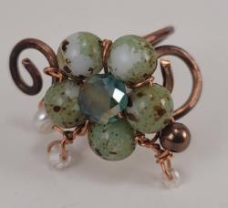Jasper Flower Ring by Vicki Davis