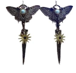 Butterfly Geometric Drop Earrings by Carlos Montanaro