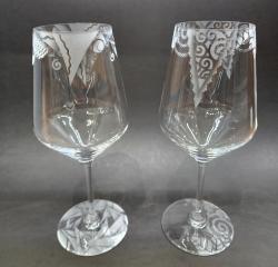 Long Stem Wine Glass by Polly Gessell