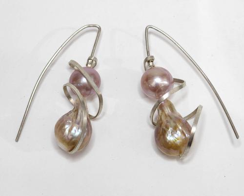 Baroque Pearl Earrings by Fred%20Tate