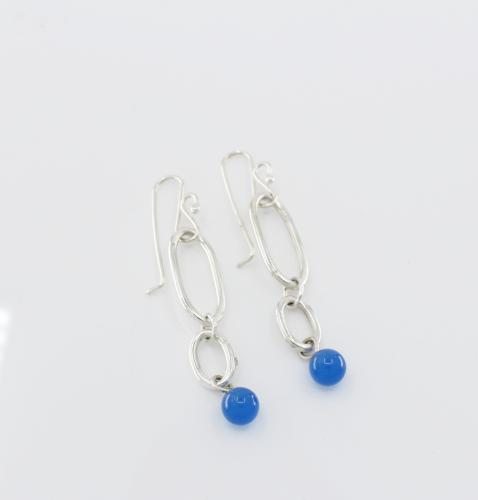 Bandera Earrings w/ Blue Onyx by Sherri%20Lane