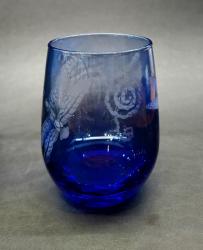 Blue Dragonfly Wine Glasses by Polly Gessell