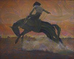Saddle Bronc at Dawn by Chuck Roach