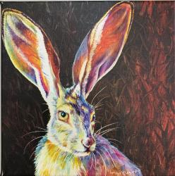 Big Hare 8x8 by Sharon Markwardt's Prints