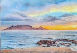 Sunset Over Table Mountain by Ginny Knight