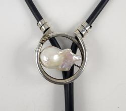 Baroque Pearl Bolo by Fred Tate