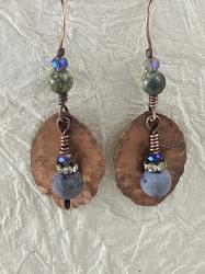 Hammered Copper earrings by Vicki Davis