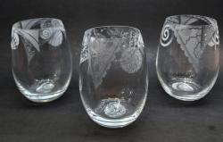Clear Stemless Wine Glass by Polly Gessell