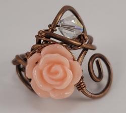Pink Rose Ring by Vicki Davis