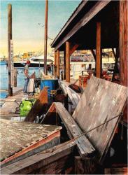 Docks at Port Aransas by Bob Cook
