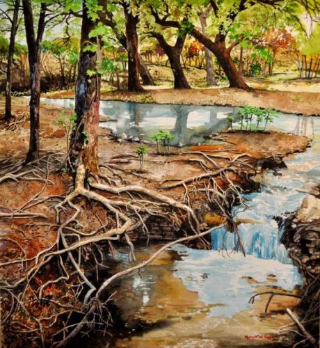 Wooded Stream by Bob Cook
