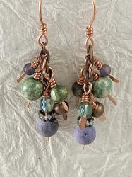Chain & Stone earrings by Vicki Davis