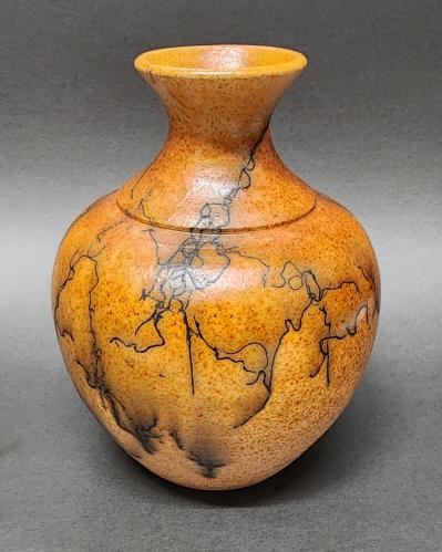Burnt-Orange Horsehair Vase by Silas%20Bradley