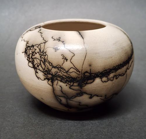Small Round Horsehair Pot by Silas%20Bradley