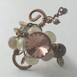 Crystal Flower ring by Vicki Davis