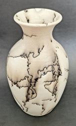 Large Lipped Horsehair Vase by Silas Bradley